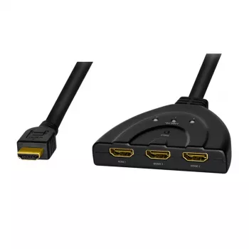 LogiLink - Rozdzielacz/przełącznik wideo/audio - 3 x HDMI - Desktop