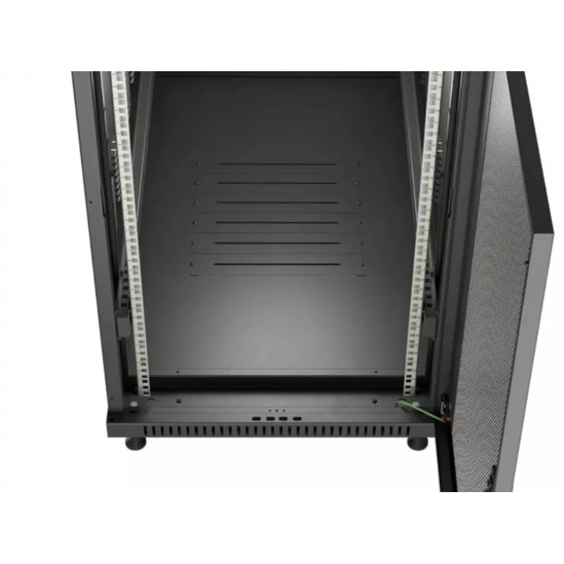 Szafa rack 19 cali LANBERG FF01-6222-23B 22U 600x1200 mm czarna z perforowanymi drzwiami