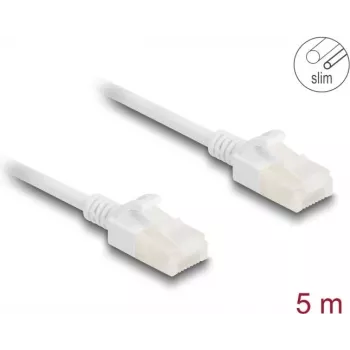 Kabel sieciowy DeLOCK RJ45 Cat.6A wtyk do wtyku 5m biały