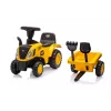 Pojazd CAT Traktor z przyczepą żółty jeździk