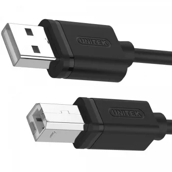 Kabel USB 2.0 Unitek Y-C420GBK, USB A na USB B, 3 m, czarny