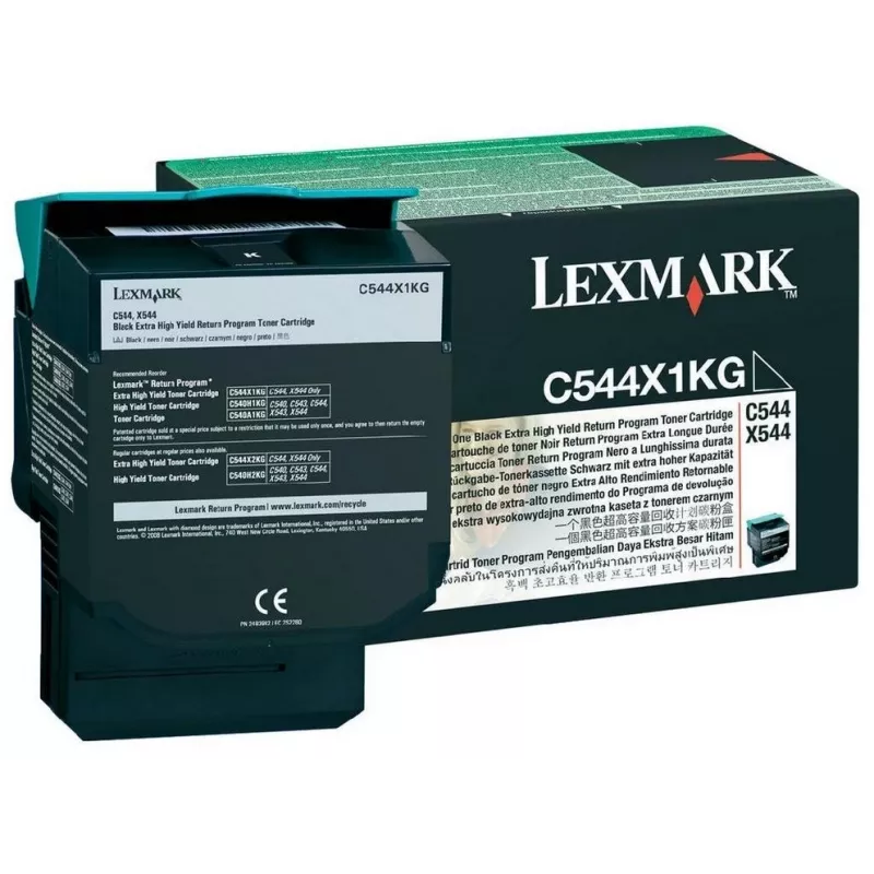 Lexmark C544X1KG - Tusz czarny - do C544dn, C544dtn, C544dw, C544n, X544dn, X544dn RCS, X544dtn, X544dw, X544n