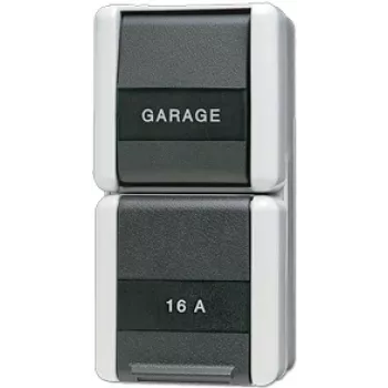 JUNG 876NAW Przełącznik przyciskowy, IP44, 250V, czarno-biały