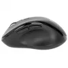Manhattan Ergonomic Wireless mysz, Right Handed, Adjustable 800/1200/1600dpi, 2.4Ghz (up to 10m), Six Button with Scroll Wheel, Combo USB=A and USB-C receiver, Czarny, AA bateria (included), Three Year Warranty
