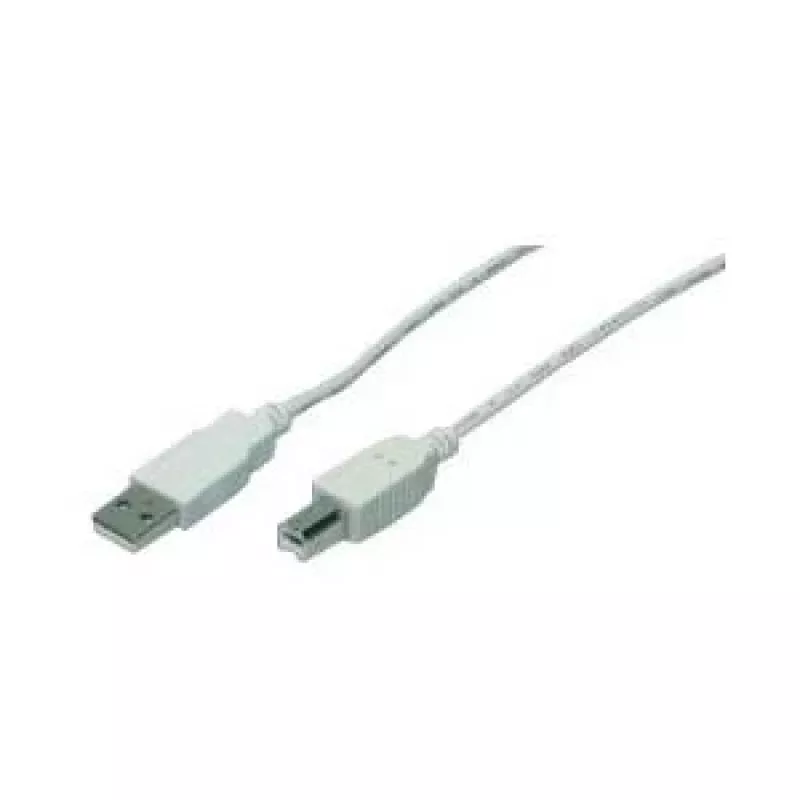 M-CAB - Kabel USB - USB Typu A, 4-pin (M) - USB Typu B, 4-pin (M) - 3,0m - Szary (7100039)