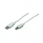 M-CAB - Kabel USB - USB Typu A, 4-pin (M) - USB Typu B, 4-pin (M) - 3,0m - Szary (7100039)