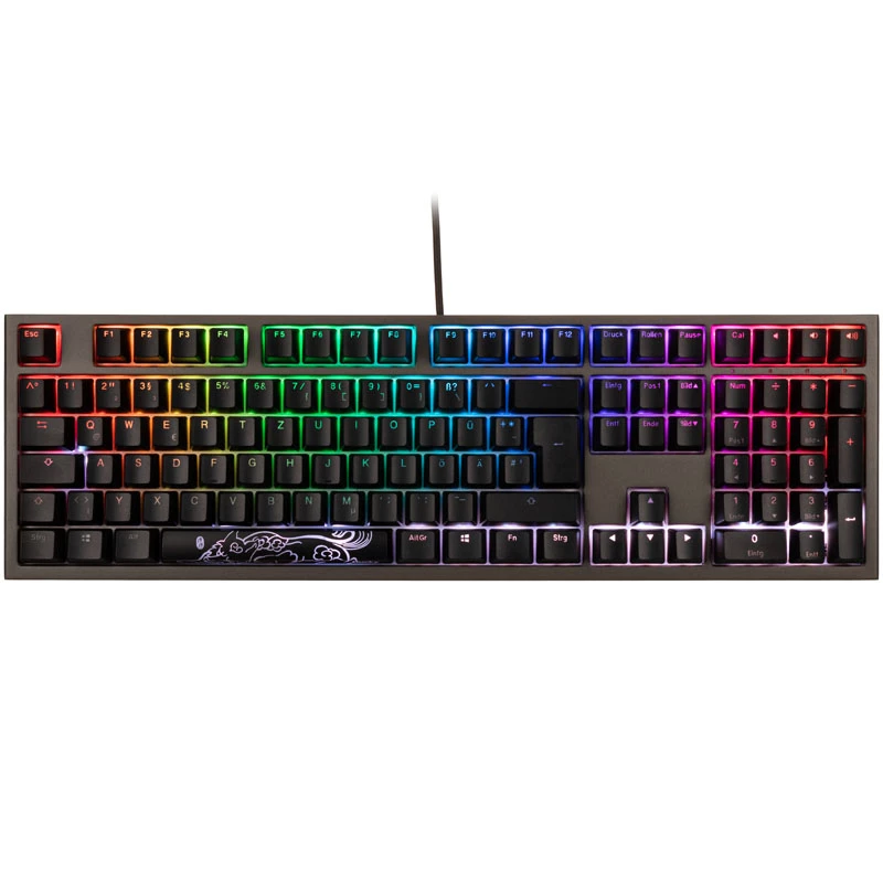 Klawiatura Ducky Shine 7 do gier, USB, szara