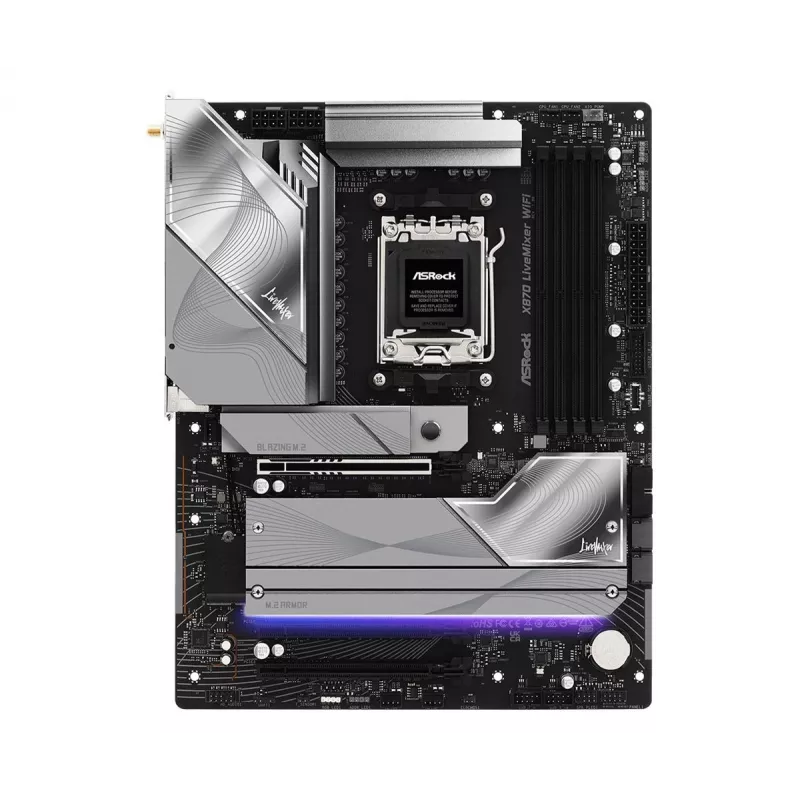 Płyta główna ASROCK X870 (Socket AM5, ATX, DDR5, 4 sloty pamięci, X870LIVEMIXERWIFI)