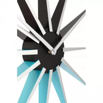 NeXtime zegar 3051bl Nova, Ø50 cm, ścienny, czarno-niebieski