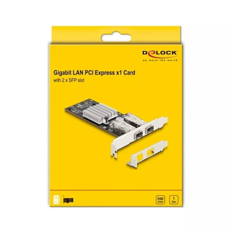 DeLOCK 88336 PCI Express x1 karta sieciowa, 2 x SFP Gigabit LAN