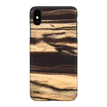 Etui na telefon man and wood do iPhone XS Max — biały heban czarny