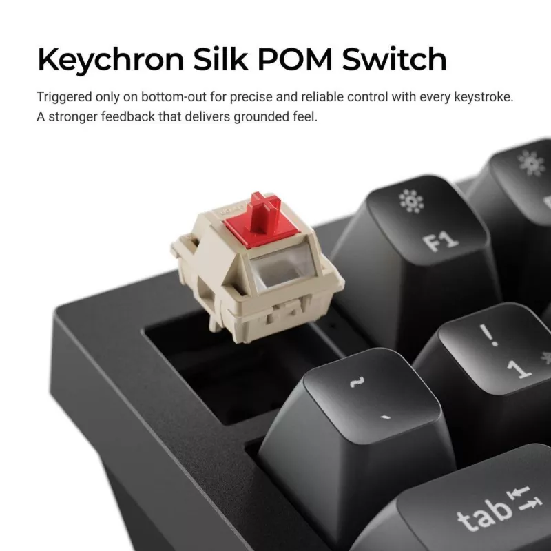 Klawiatura mechaniczna Keychron Q1 Ultra 8K — format 75%, USB + RF bezprzewodowa + Bluetooth, RGB LED, czarna