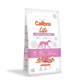 Sucha karma dla psa Calibra Life Junior Large Breed Lamb 12 kg — sucha karma dla szczeniąt dużych ras, 28% białka, 15% tłuszczu