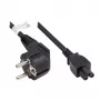 Netzkabel Schutzkontakt-Stecker Typ E+F (CEE 7/7, gewinkelt) an C5 (gerade) für Notebook, schwarz, 0,75 mm², 3 m, Good Connections® (P0105-S030)