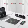 Listwa zasilająca MACLEAN MCE394 B — 3 gniazda + 3×USB A, 110–240 V, USB 2,1 A, 2500 W, kabel 1,5 m, czarna