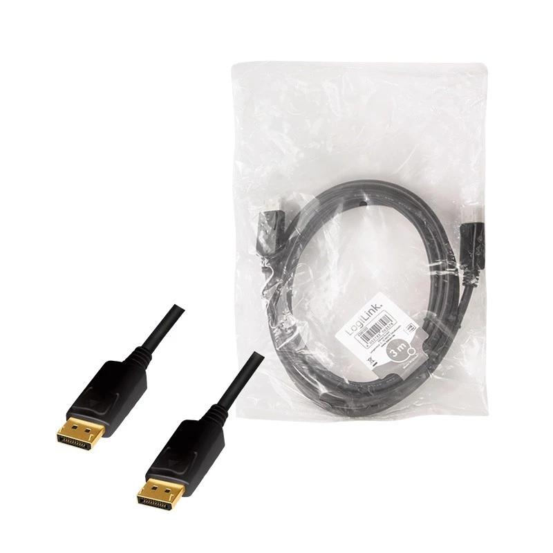 Kabel DisplayPort LogiLink 3 m Czarny CD0102