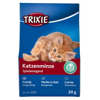 Przysmak z kocimiętką Trixie 4225 — 20 g roślinny przysmak z traw i warzyw dla dorosłych kotów, opakowanie kartonowe