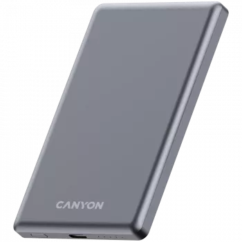 Canyon OnPower 505 - Powerbank - 5.000 mAh - wejście USB-C - wyjście USB-C PD 20W + ładowanie bezprzewodowe MagSafe 1