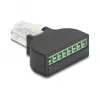 DeLOCK 90654 adapter kablowy RJ45 8-pinowy blok zacisków Czarny