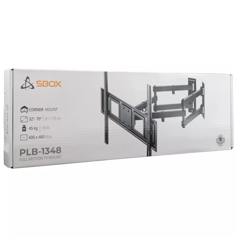 Uchwyt ścienny do telewizora SBOX PLB-1348-2 do telewizorów 37–63 cali, do 60 kg, VESA 800x400