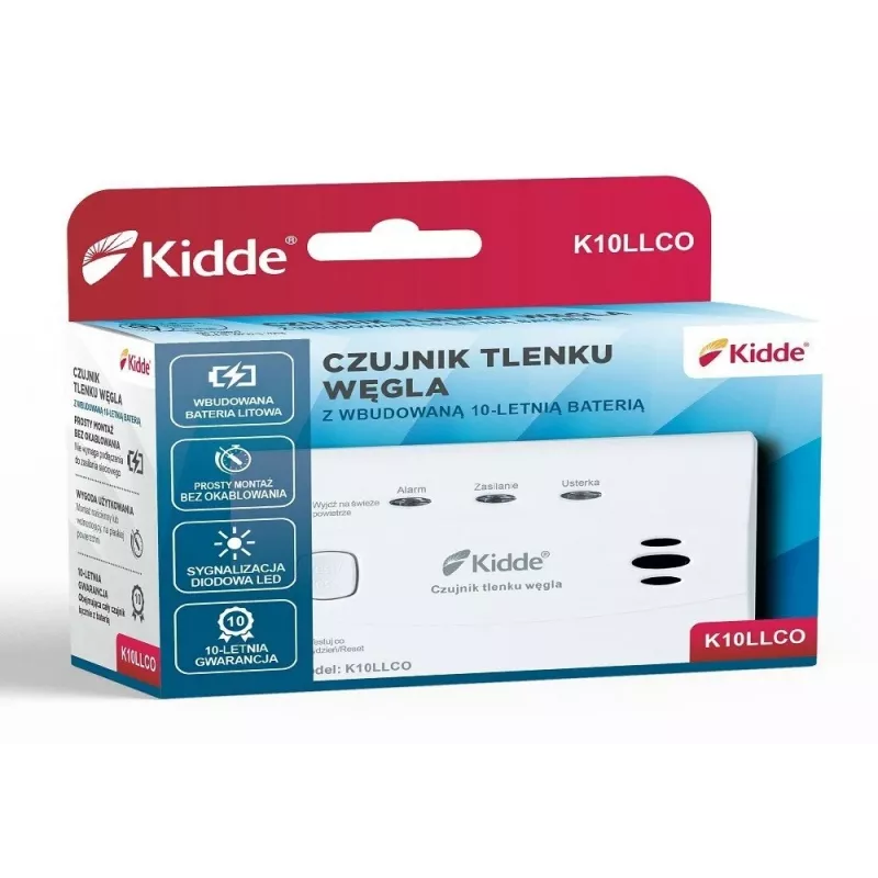 czujnik tlenku węgla i czadu K10LLCO Kidde
