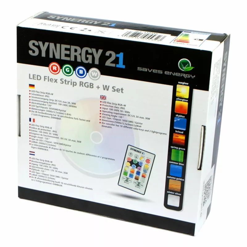 Synergy 21 LED Flex Strip 5050 - 30 RGB-W DC12V kompletny zestaw V2