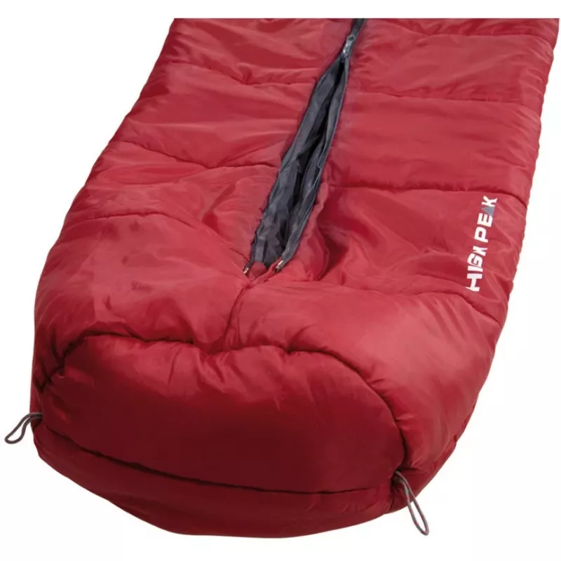 Śpiwór mumia High Peak Century 300 poliestrowy szaro-czerwony 230 cm