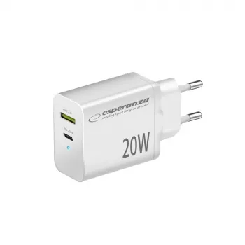 Ładowarka sieciowa Esperanza EZC105W 20W Biała