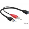 Kabel USB DeLOCK 83176 USB 3.2 Gen 1 0.3 m USB A 2 x USB A