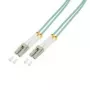 Logilink - Kabel krosowy - LC Multi-Mode (M) do LC Multi-Mode (M) - 3 m - Światłowód - Duplex - 50/125 mikrometra - OM3 - Bezhalogenowy - akwamaryna (FP3LC03)