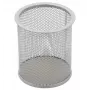 Piórnik Forpus, okrągły, srebrny, pusty, perforowany metal 1005-009