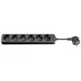 Wentronic Goobay Steckdosenleiste 3 m, Schwarz, 3 m - 6x Schutzkontaktbuchse (96050)