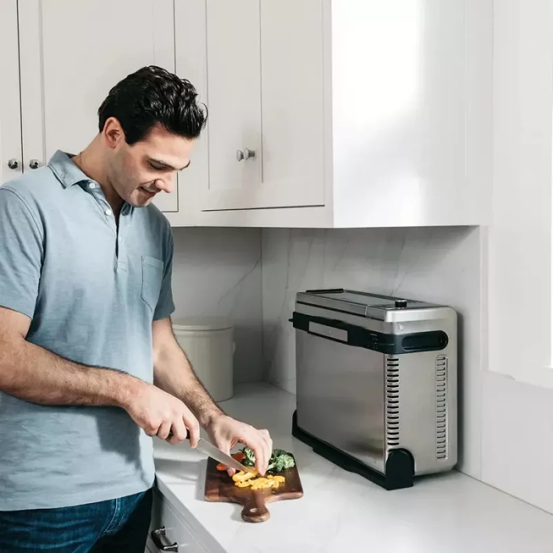 Ninja SP101 Pojedynczy 10 l Wolnostojąca frytkownica powietrzna 2400 W Czarny, Stal nierdzewna
