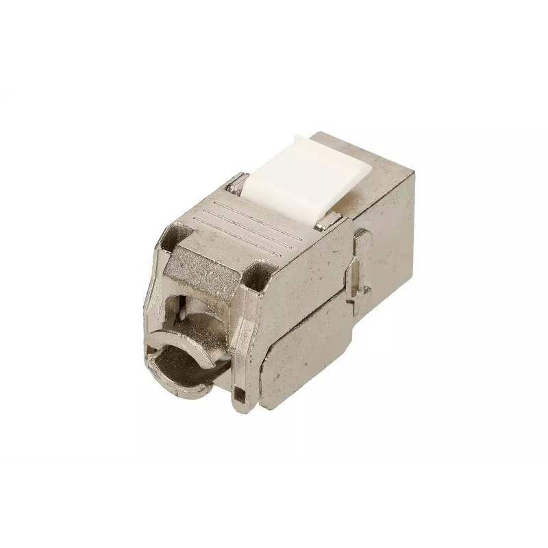Extralink Keystone CAT6A STP RJ45 kątowe metalowe gniazdo keystone, jednoportowe