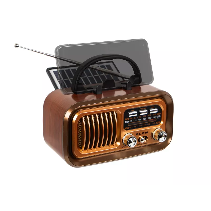 Przenośne analogowe radio AM/FM RA16 solar