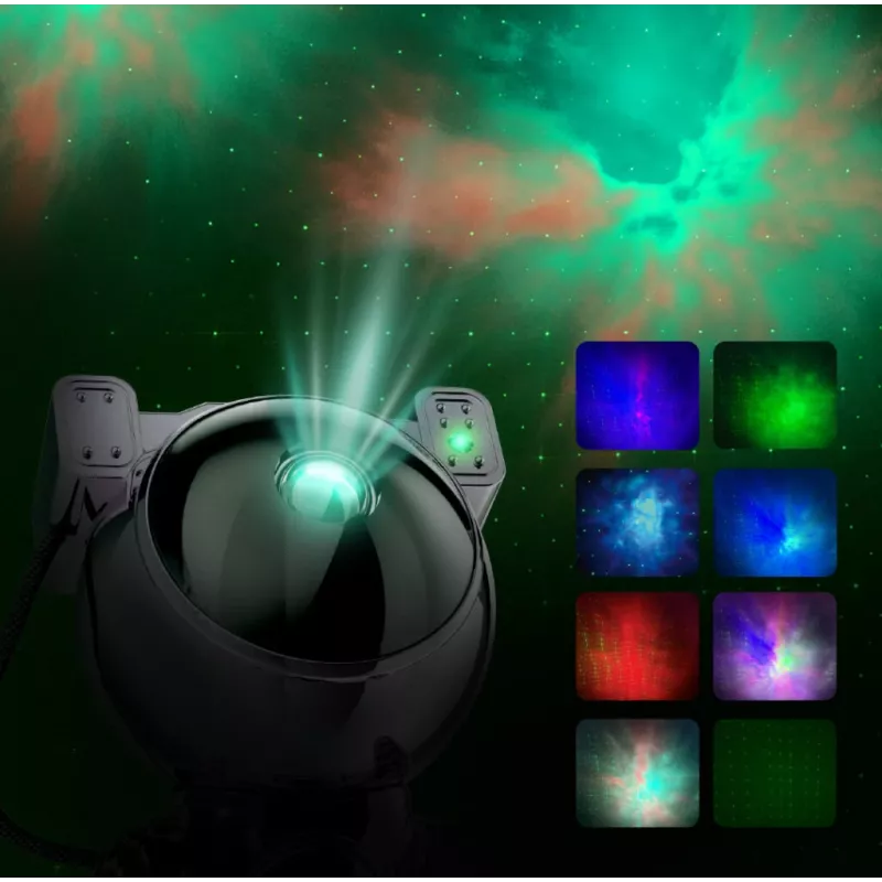 Hawk HW-STAR02 Astronaut Star Projector with Clock Ghrome Edition