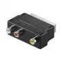 Wentronic Goobay Scart/RCA-Adapter, SCART-Plug (21-Pin), Czarny - SCART-Plug (21-Pin) > 3x RCA-Socket (50122)