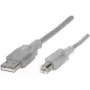 Kabel USB Renkforce RF-4538148 3 m USB 2.0 USB A USB B przezroczysty (RF-4538148)