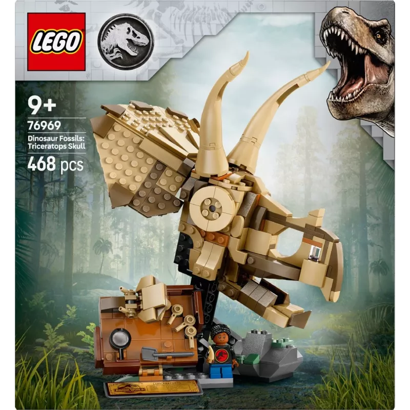 LEGO JURASSIC WORLD 76969 Skamieliny dinozaurów: Czaszka triceratopsa