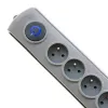 Listwa przeciwprzepięciowa Qoltec 50165 szara 6 gniazd AC 230 V 1,8 m
