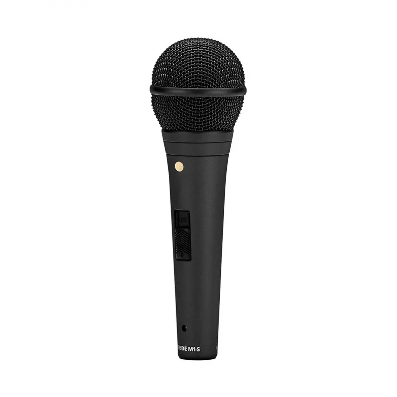 Dynamiczny mikrofon estradowy RODE M1-S — 75–18000 Hz, czułość -56 dB, impedancja wyjściowa 320 Ω, 187 mm, 360 g, czarny