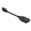 DeLOCK - Adapter DisplayPort - Mini DisplayPort (M) z zatrzaskiem na DisplayPort (W) - DisplayPort 1.4 - 15 cm - bezhalogenowy, obsługa 8K - czarny (65978)