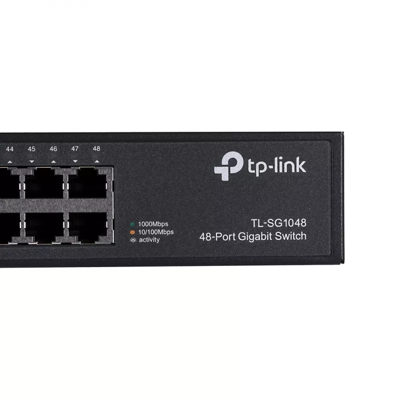 TP-Link TL-SG1048 Niezarządzalny Gigabit Ethernet (10/100/1000) 1U Czarny
