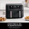 Frytkownica Ninja AF400EU Double 9,5 L Wolnostojąca 2470 W Frytkownica beztłuszczowa Czarna