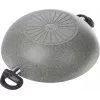 Wok Ballarini Ferrara FERR8KD.36D 36 cm, powłoka granitowa, dwa uchwyty i pokrywka