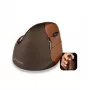 BakkerElkhuizen Evoluent 4 Small Wireless, Prawa ręka, Pionowa konstrukcja, Laser, RF Wireless, 2600 DPI, Czarny, Brązowy
