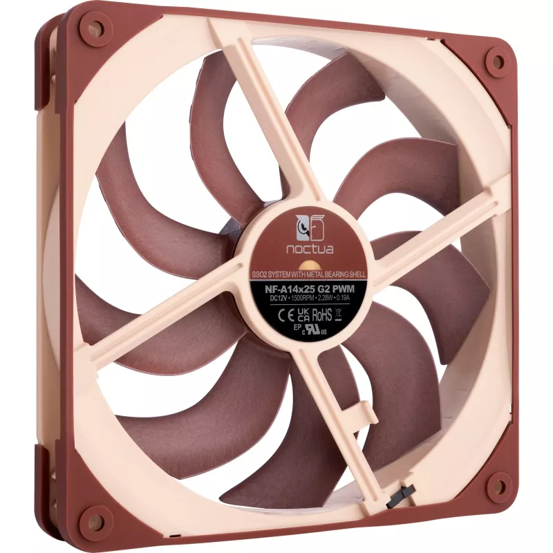 Wentylator Noctua NF-A14x25 G2 PWM 140 mm 1500 obr./min łożysko SSO2 4-pin PWM Beżowy