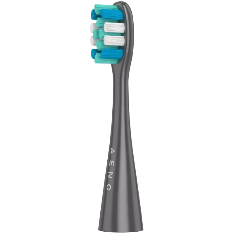 Bezprzewodowa szczoteczka do zębów, szara, 3 końcówki, 1400 mAh, Funkcje: Soft, Clean, Massage, White, Sweep