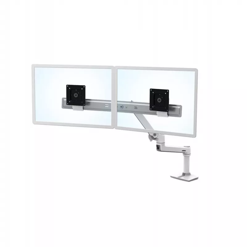 Uchwyt biurkowy Ergotron LX Series Dual Direct Arm 63,5 cm (25 cali) Biały