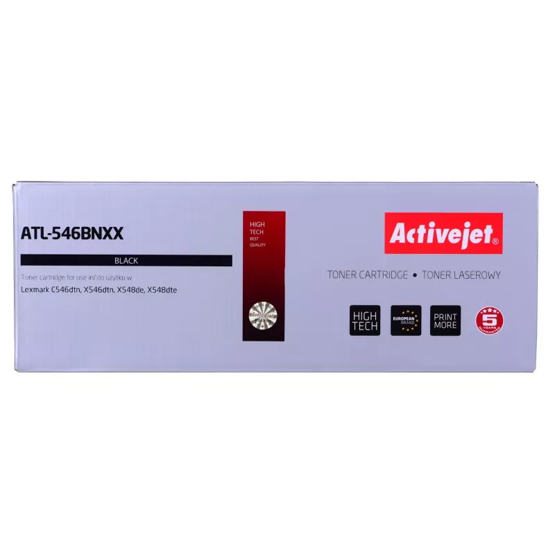 Toner ActiveJet ATL-546BNXX czarny, kompatybilny z Lexmark, 8000 stron, pojedyncze opakowanie